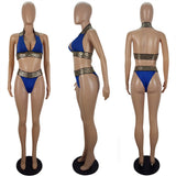Stylish Two Piece Printed Bikini - Available in Multiple Colors & Sizes - Aqova