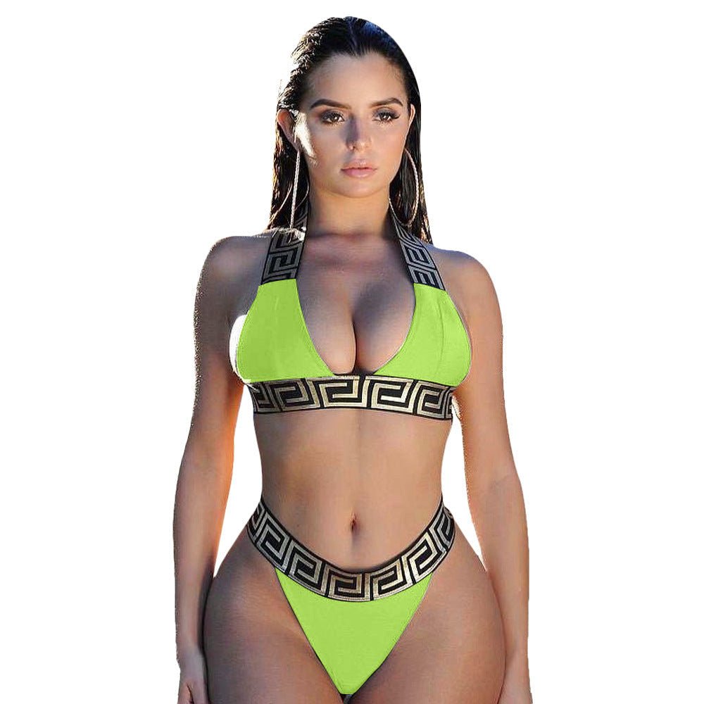Stylish Two Piece Printed Bikini - Available in Multiple Colors & Sizes - Aqova