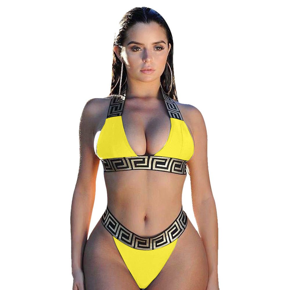Stylish Two Piece Printed Bikini - Available in Multiple Colors & Sizes - Aqova