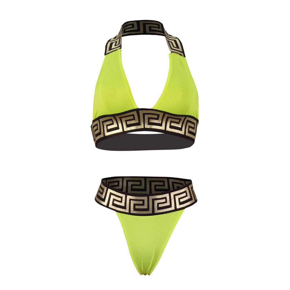 Stylish Two Piece Printed Bikini - Available in Multiple Colors & Sizes - Aqova