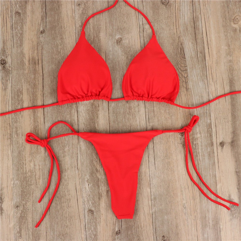 Stylish Halterneck Bikini Swimwear for Women - Comfortable Solid Color Design - Aqova