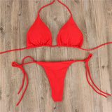 Stylish Halterneck Bikini Swimwear for Women - Comfortable Solid Color Design - Aqova