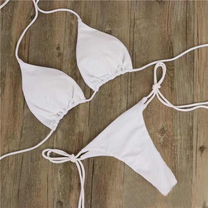 Stylish Halterneck Bikini Swimwear for Women - Comfortable Solid Color Design - Aqova