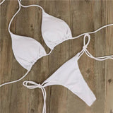Stylish Halterneck Bikini Swimwear for Women - Comfortable Solid Color Design - Aqova