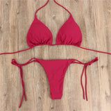 Stylish Halterneck Bikini Swimwear for Women - Comfortable Solid Color Design - Aqova
