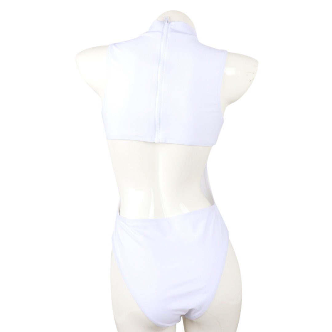 Stylish Zipper Ladies One - Piece Swimsuit - Comfortable Nylon Fabric - Aqova