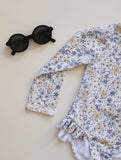 Summer Girls' Floral One - Piece Swimsuit - Perfect for Swimming Ages 1 - 8 - Aqova