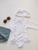 Summer Girls' Floral One - Piece Swimsuit - Perfect for Swimming Ages 1 - 8 - Aqova