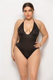 Swimsuit Women's Sling Deep V - neck Thin One - piece Skirt Fat Swimwear - Aqova