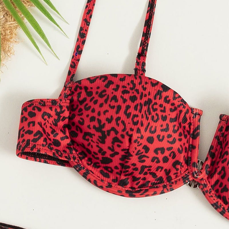 Three-Piece Floral Bikini Beach Dress - Stylish Swimwear Collection - Aqova