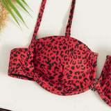 Three-Piece Floral Bikini Beach Dress - Stylish Swimwear Collection - Aqova