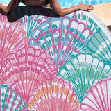 Ultra - Soft Microfiber Round Beach Towel with Tassels - 150cm Size - Aqova