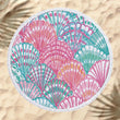 Ultra - Soft Microfiber Round Beach Towel with Tassels - 150cm Size - Aqova