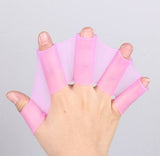Unisex Silicone Swim Hand Paddles - Frog Type Flippers for Beginners - Aqova