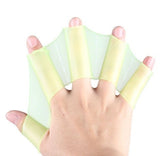 Unisex Silicone Swim Hand Paddles - Frog Type Flippers for Beginners - Aqova
