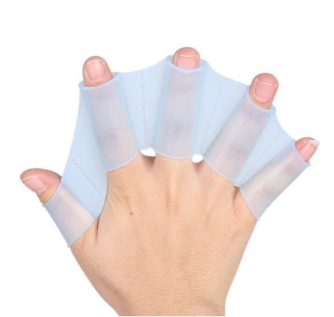 Unisex Silicone Swim Hand Paddles - Frog Type Flippers for Beginners - Aqova