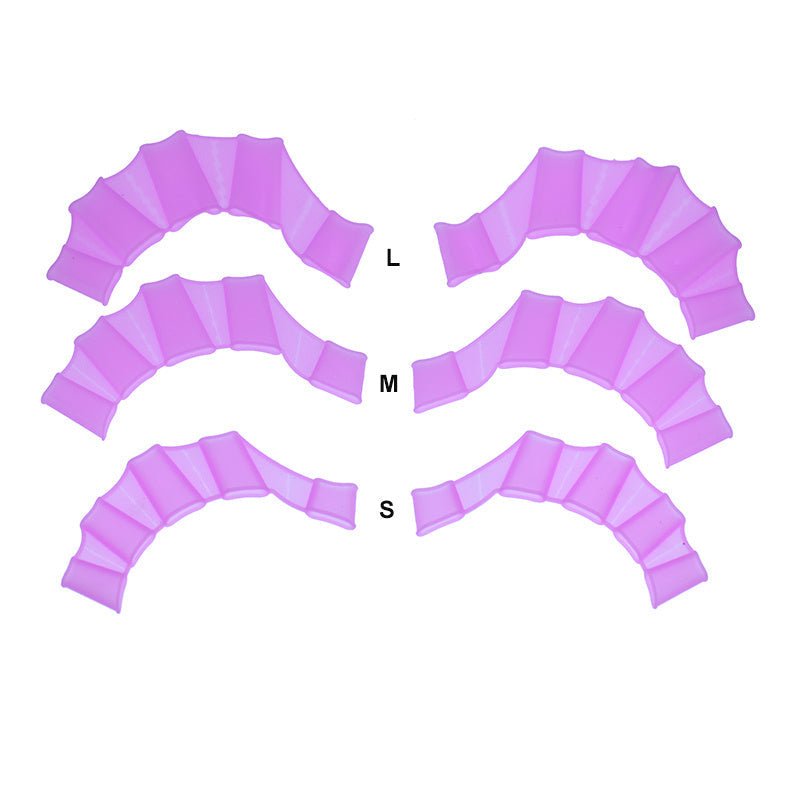 Unisex Silicone Swim Hand Paddles - Frog Type Flippers for Beginners - Aqova