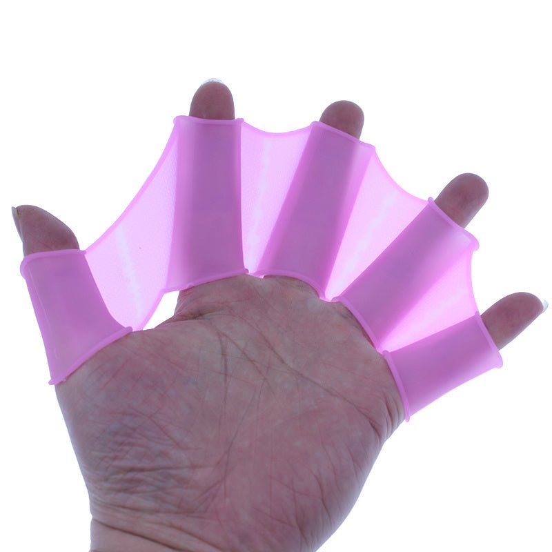 Unisex Silicone Swim Hand Paddles - Frog Type Flippers for Beginners - Aqova