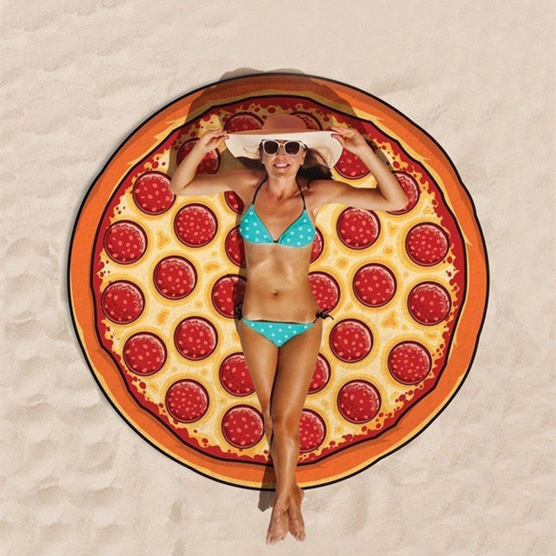 Velvet Chiffon Beach Towel & Yoga Mat - 145 CM Diameter, Soft Comfort - Aqova
