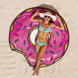 Velvet Chiffon Beach Towel & Yoga Mat - 145 CM Diameter, Soft Comfort - Aqova