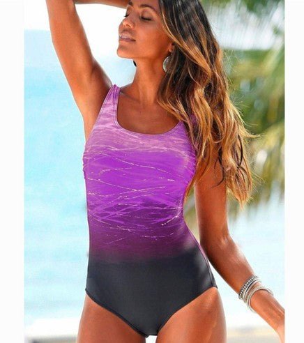 Vintage High Top Bandage Swimwear for Women - Plus Size One Piece - Aqova
