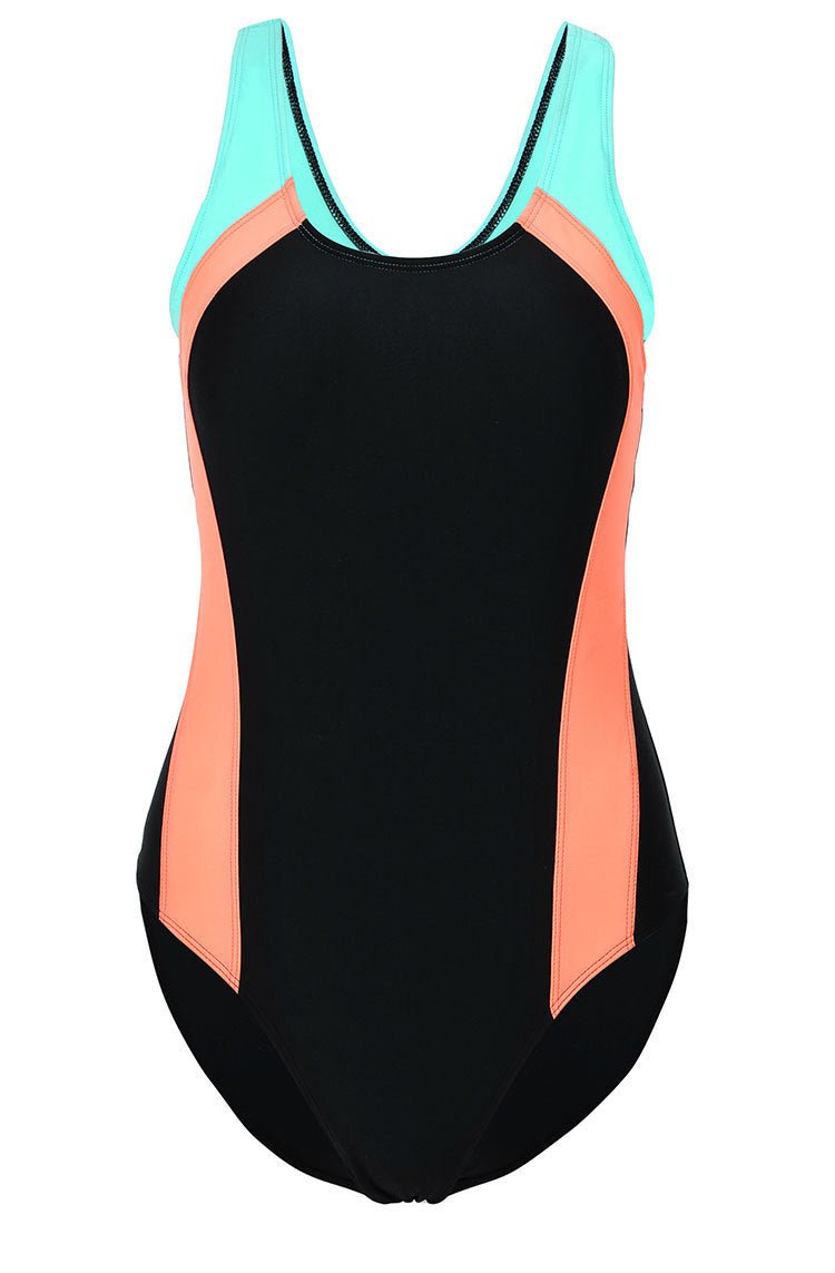 Women's Black One-Piece Swimsuit - Stylish Swimwear for All Sizes and Perfect Fit - Aqova