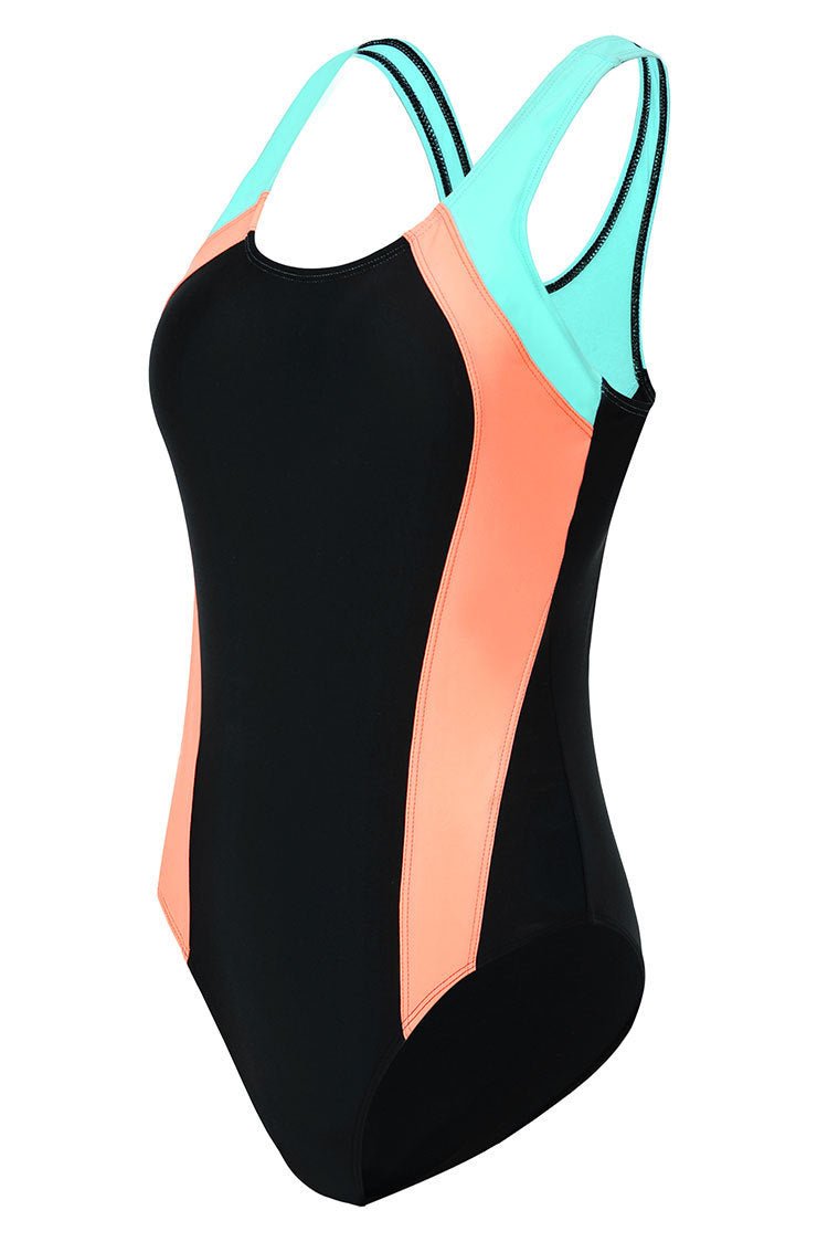 Women's Black One-Piece Swimsuit - Stylish Swimwear for All Sizes and Perfect Fit - Aqova