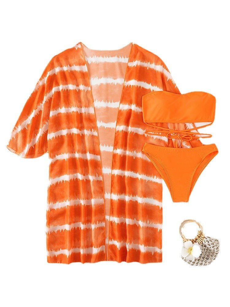 Women's Chiffon Three Piece Swimsuit - Aqova