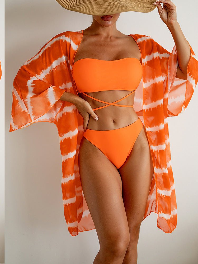 Women's Chiffon Three Piece Swimsuit - Aqova