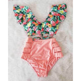 Women's Cross - Border Ruffle Bikini - High Waist Swimwear for Comfort - Aqova