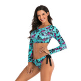 Women's Floral Split Long - Sleeved Diving Swimsuit - Quick - Drying & Waterproof - Aqova