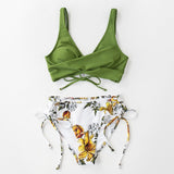 Women's Cross Lace Up Bikini - Stylish Front Cross Two Piece Swimsuit - Aqova