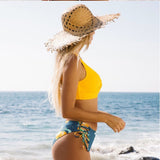 Women's Cross Lace Up Bikini - Stylish Front Cross Two Piece Swimsuit - Aqova