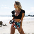 Women's High Waist Bikini Set - Sexy Brazilian Push Up Thongs - Aqova