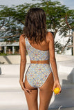 Women's High Waist Printed Ethnic Bikini - Stylish Swimwear for Summer - Aqova