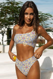 Women's High Waist Printed Ethnic Bikini - Stylish Swimwear for Summer - Aqova
