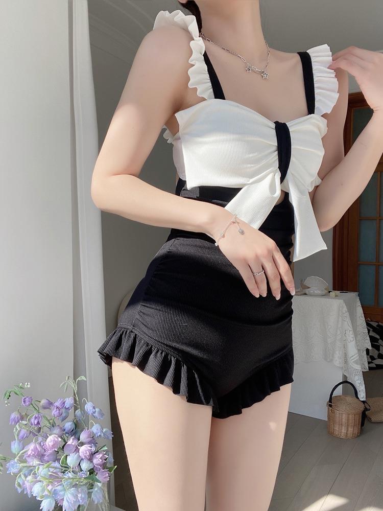 Women's Japanese Style One - Piece Swimsuit - High Waisted, Cute Design - Aqova