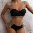 Women's Leopard Bikini Swimwear - Stylish Ribbon Design & Comfortable Fit - Aqova