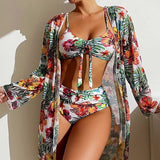 Women's Long Blouse Split Bikini Plus Size Suit - Aqova