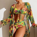 Women's Long Blouse Split Bikini Plus Size Suit - Aqova