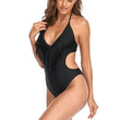 Women's One Piece Triangle One Piece Tassel Swimsuit - Aqova