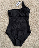 Women's One - Shoulder Mesh Swimwear - Quick - Drying, High Elasticity - Aqova