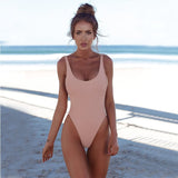 Women's Sexy One - Piece Swimsuit - Solid Color, European Style Swimwear - Aqova