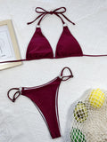 Women's Split Swimsuit Bikini Solid - Aqova