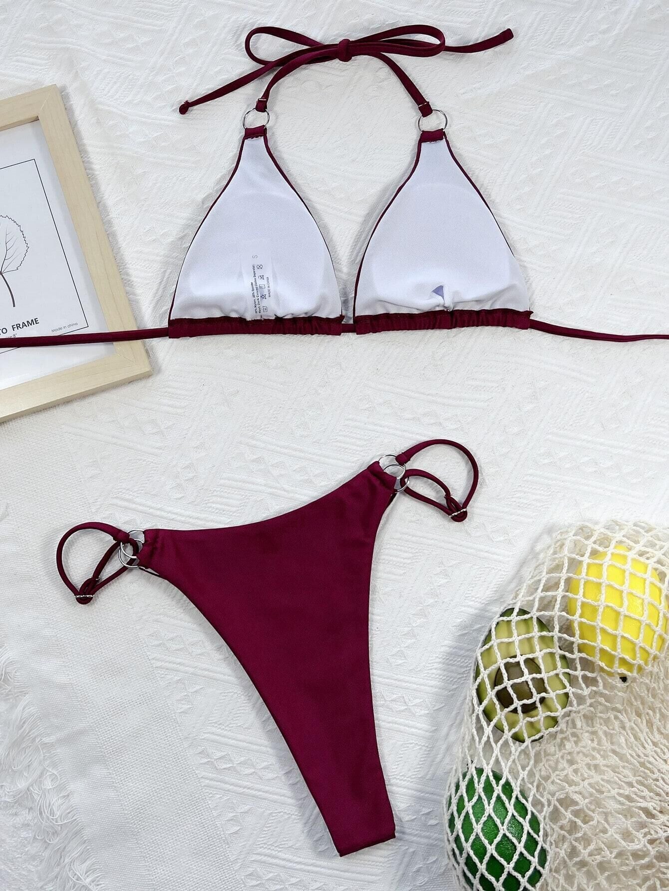 Women's Split Swimsuit Bikini Solid - Aqova