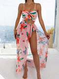 Women's Swimsuit Split Print High Waist Triangle - Aqova