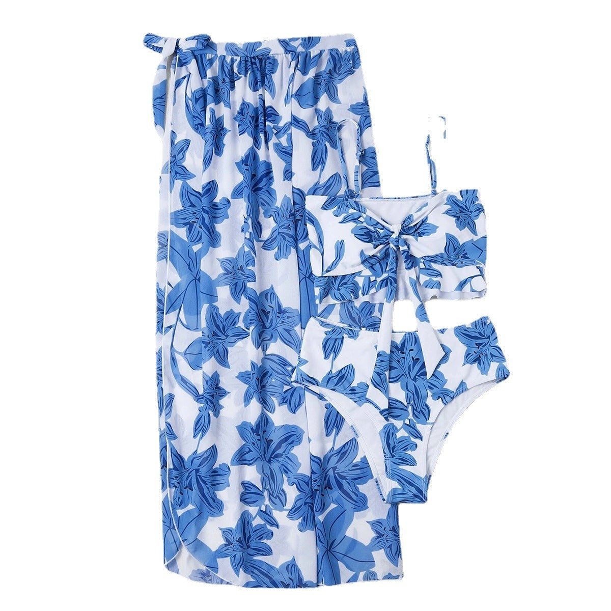 Women's Swimsuit Split Print High Waist Triangle - Aqova