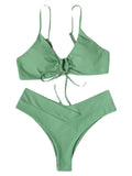 Women’s Wrapped Bikini Swimsuit - Sexy Backless Quick Dry Swimwear - Aqova